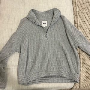 Aerie waffle quarter zip